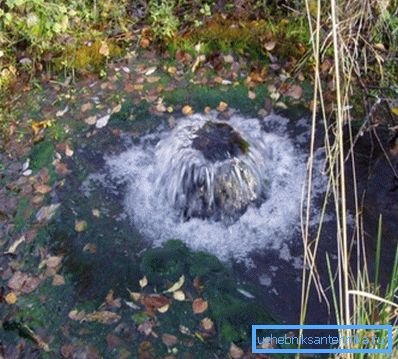 Фото бьющего из-под земли водяного источника