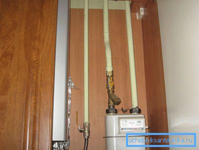 Газовый счетчик в шкафчике Газовый счетчик в шкафчике