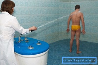 Использование душа Шарко в оздоровительном центре