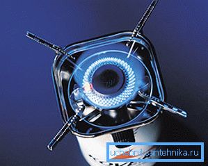 На фото - функционирование горелки