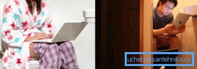 На унитазе человек проводит немало времени На унитазе человек проводит немало времени