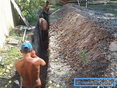 Рытье траншеи и прокладка труб
