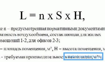 Расчет вытяжной системы вентиляции основан на кратности воздухообмена в помещении