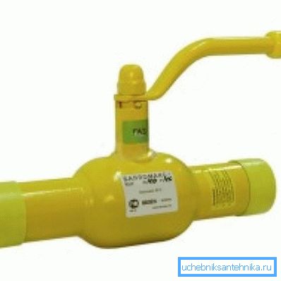 Шаровой газовый кран КШГ из стали