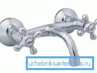 Стандартный смеситель на стену. Стандартный смеситель на стену.