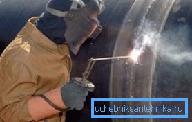 Сварка газовой трубы высокого давления Сварка газовой трубы высокого давления
