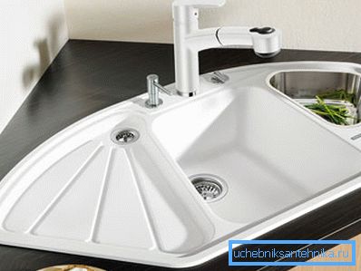 Врезная раковина для установки в ванных  и кухнях