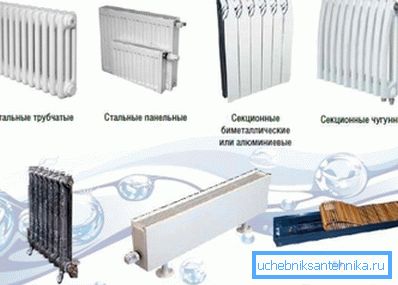 Типов радиаторов достаточно много. Типов радиаторов достаточно много.