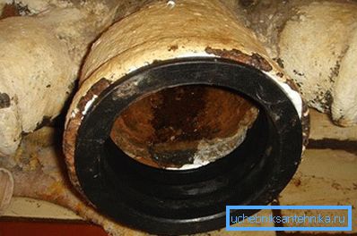 Труба заранее основательно очищена от грязи