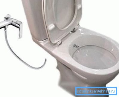 Унитаз со встроенной форсункой. Унитаз со встроенной форсункой.