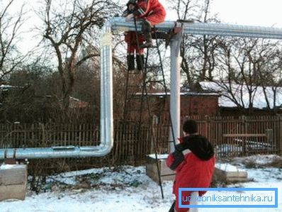 Утепление теплотрассы на улице Утепление теплотрассы на улице