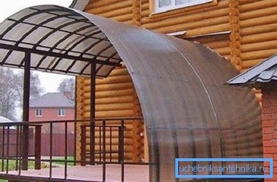 Веранда из профильной трубы и поликарбоната Веранда из профильной трубы и поликарбоната