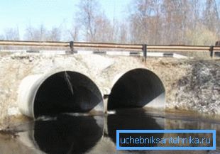 Водопропускные трубы на водоёме Водопропускные трубы на водоёме