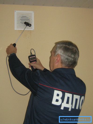 Замер скорости движения воздуха