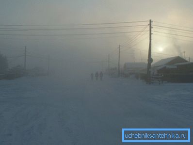 Зима в Верхоянске.